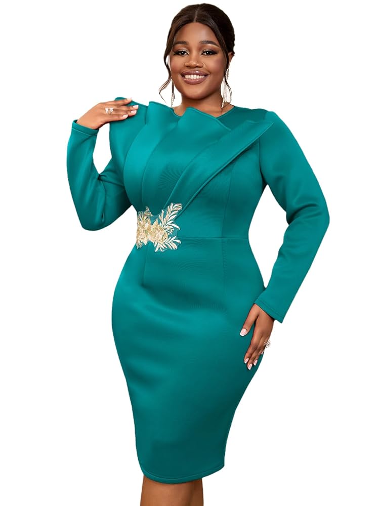 Amazon.com: AOMEI Women's Lake Green Long Sleeve Irregular